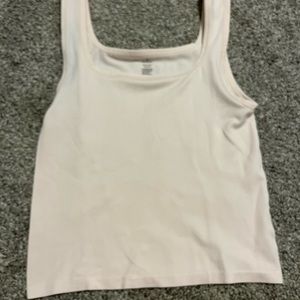 light pink, mid crop, tank top